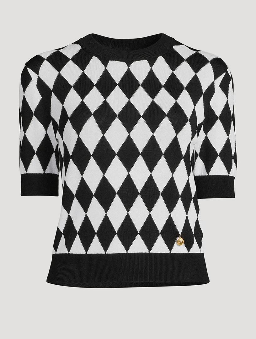 BALMAIN Diamond Jacquard Sweater Holt Renfrew - Main Image