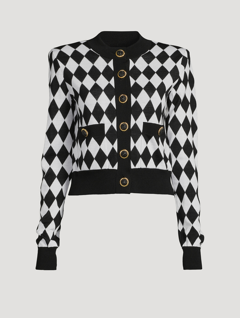 Diamond Jacquard Cardigan