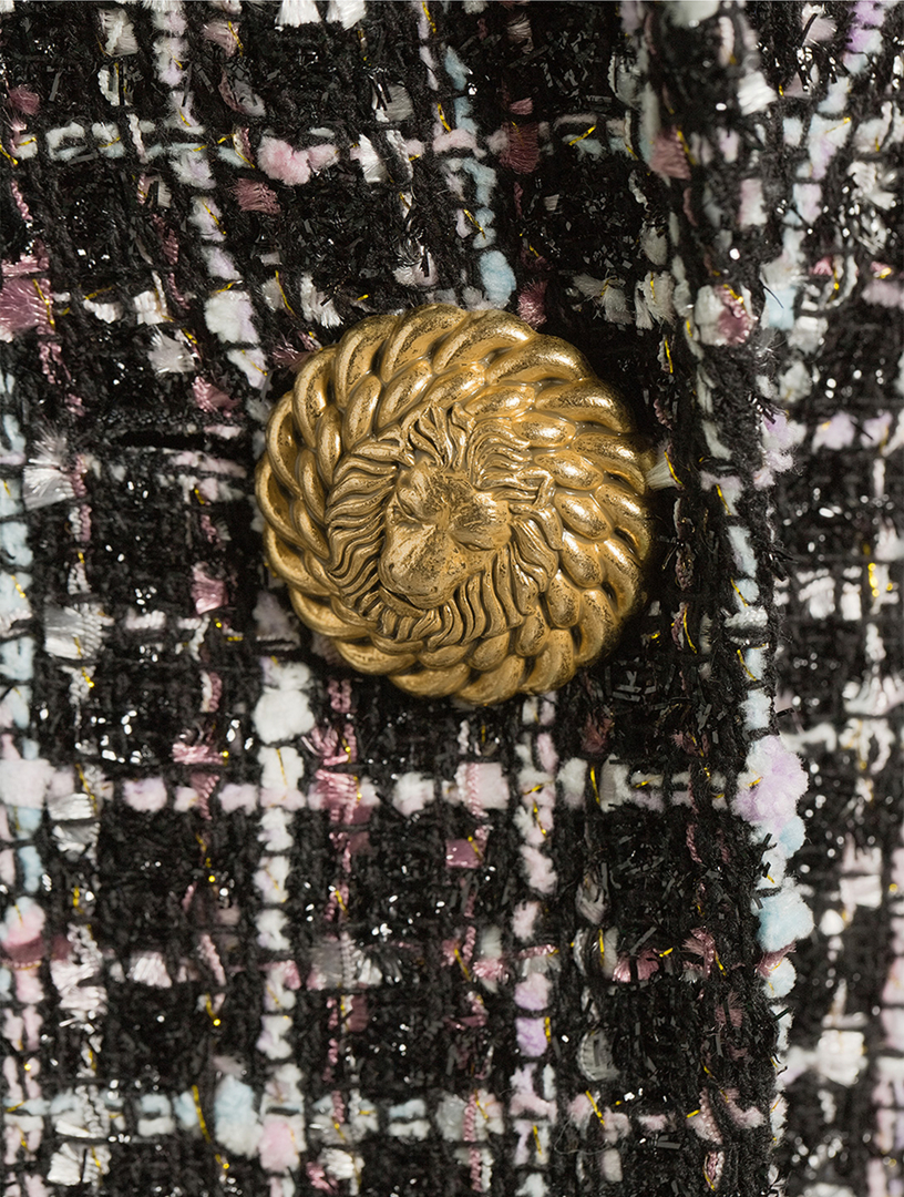 Fringed Tweed Blazer