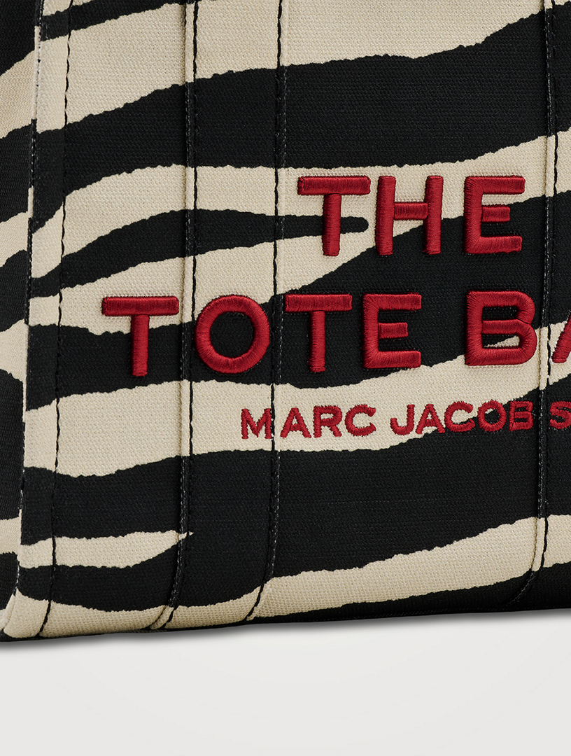 MARC JACOBS The Small Canvas Tote Bag In Zebra Print