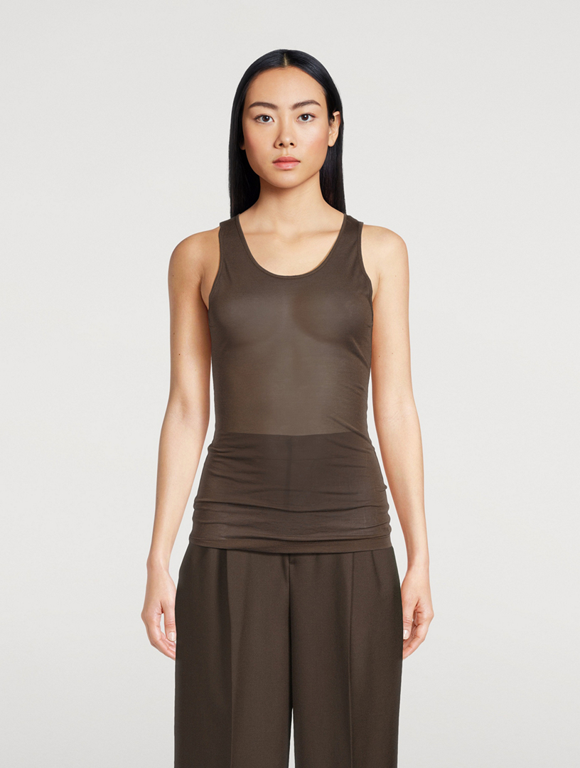 Sheer Jersey Tank Top