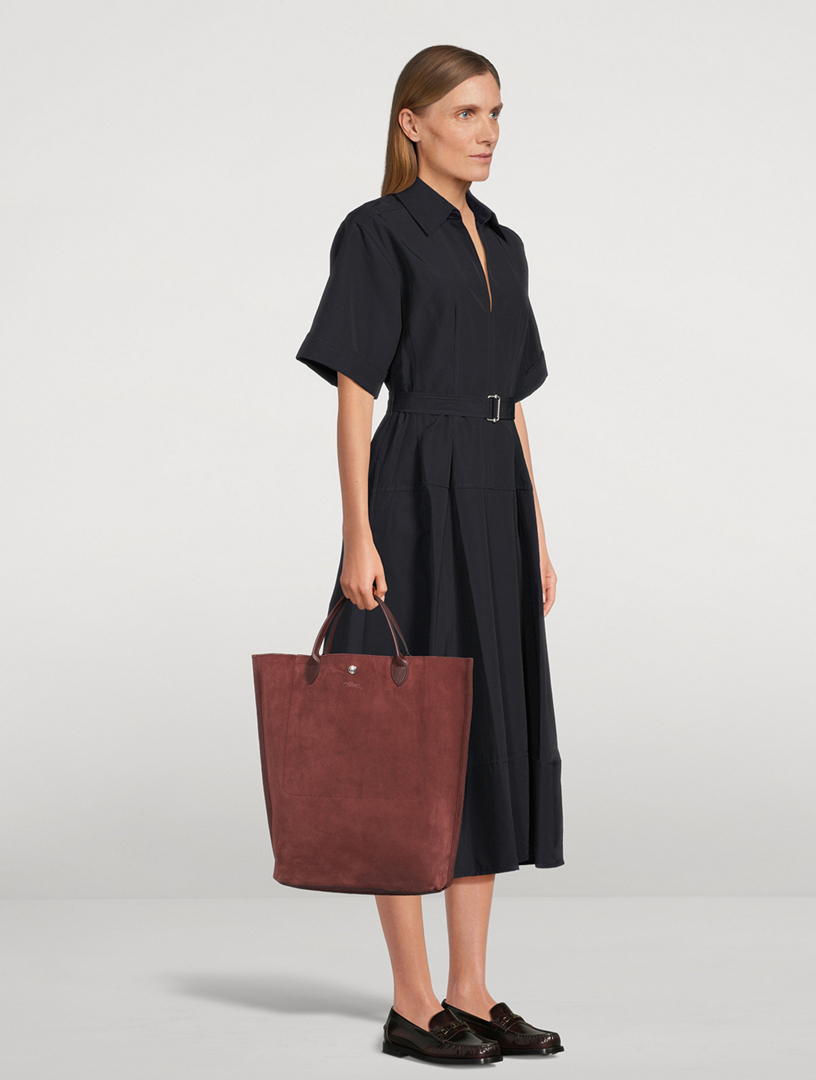 Medium Cabas Leather And Suede Tote Bag