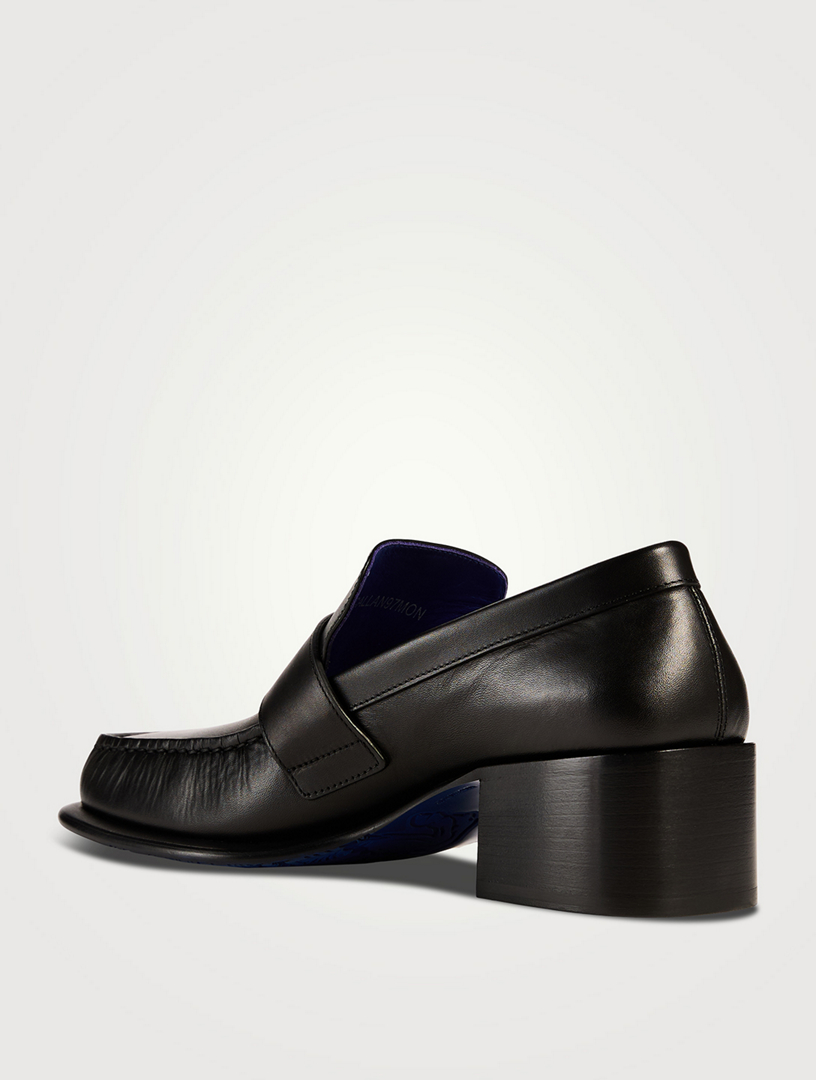 London Shield Leather Loafers