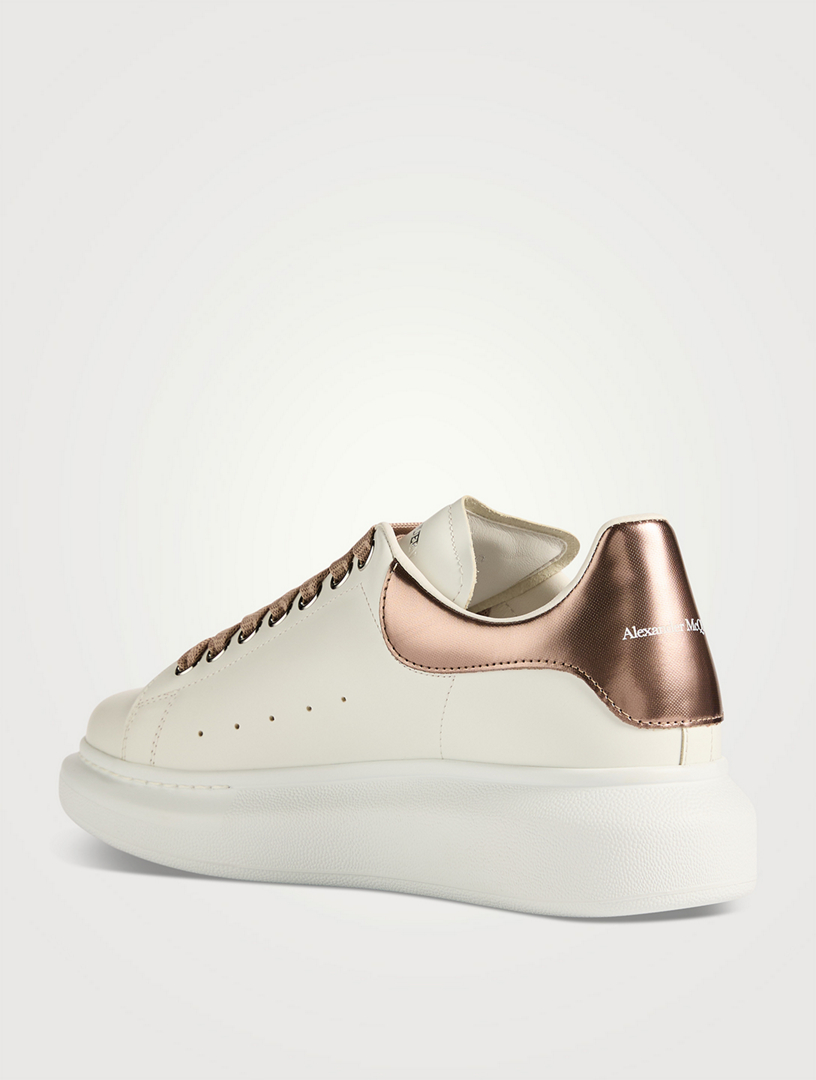 Oversized Metallic Leather Sneakers
