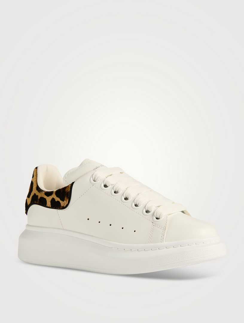 Oversized Calf Hair And Leather Sneakers