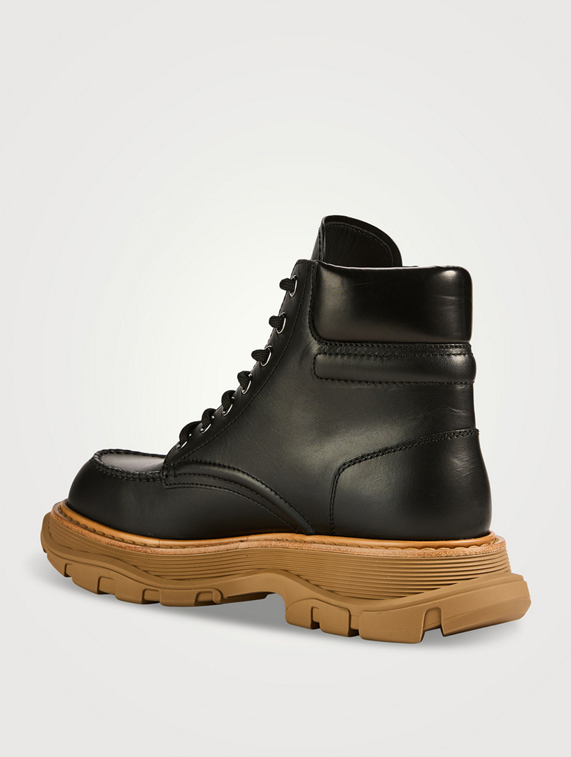 Leather Lace-Up Boots