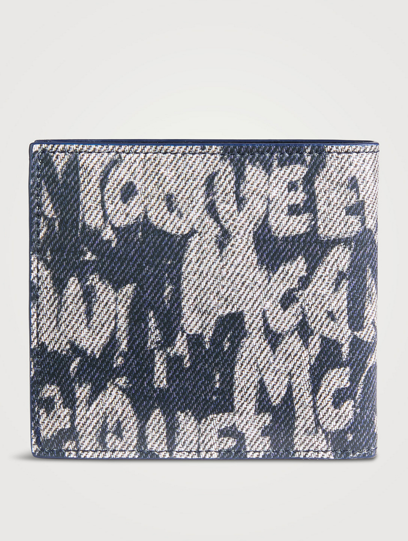 Leather Graffiti Billfold Wallet
