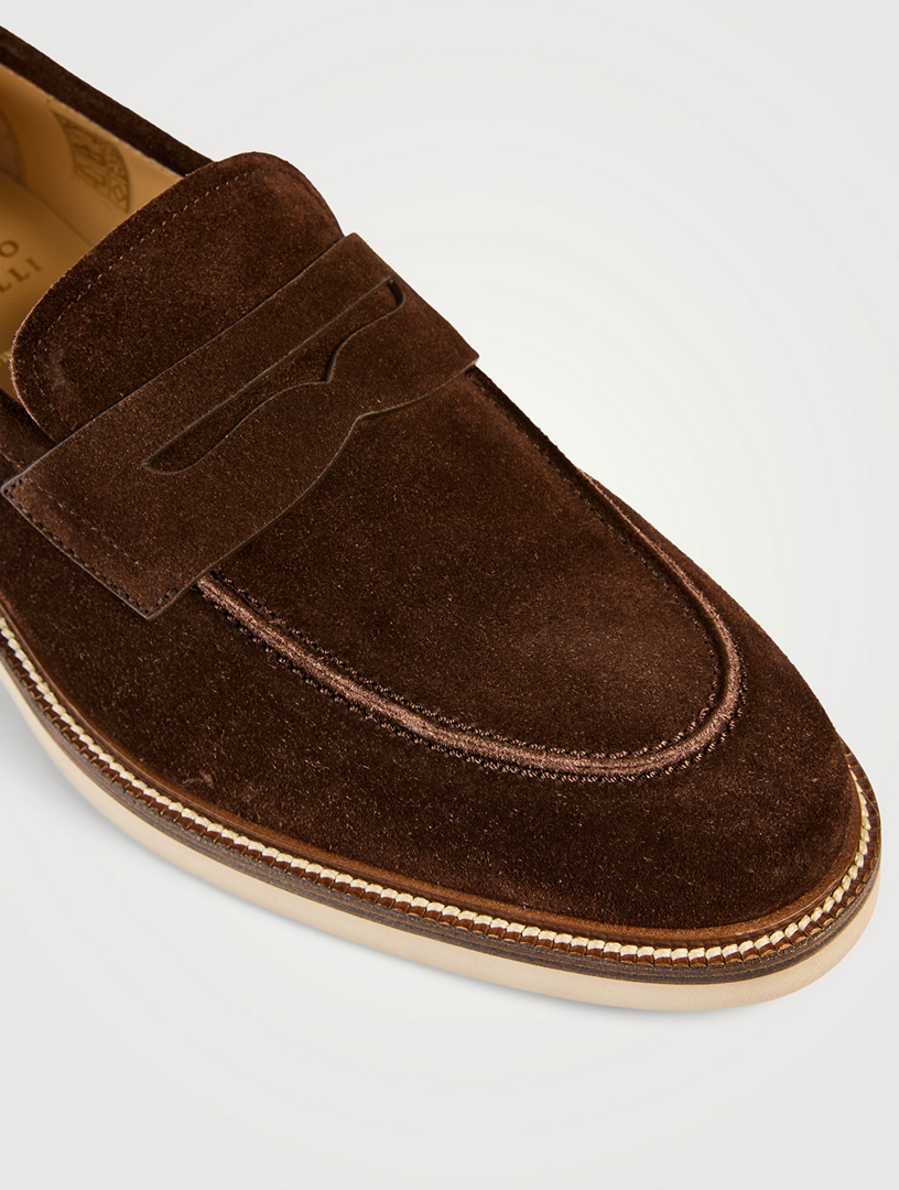 Suede Penny Loafers