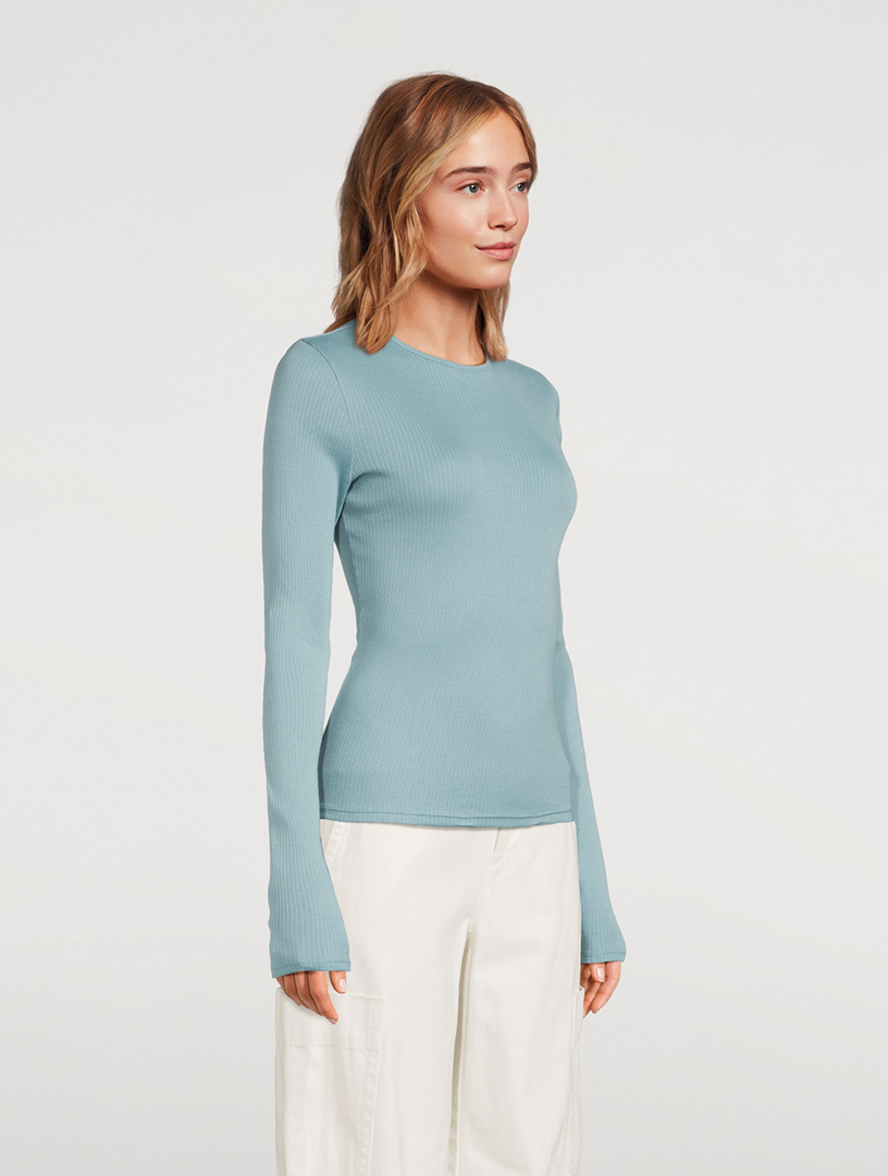 Ribbed Long-Sleeve Top