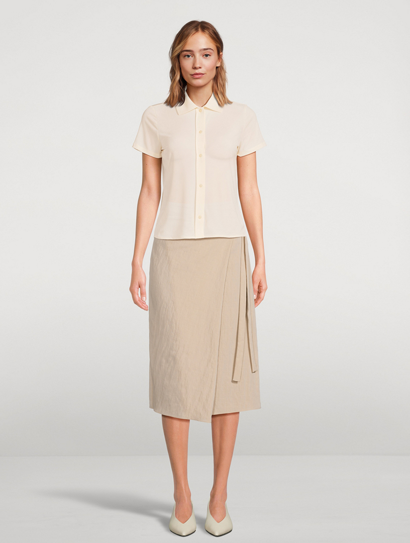 Asymmetric Wrap Skirt