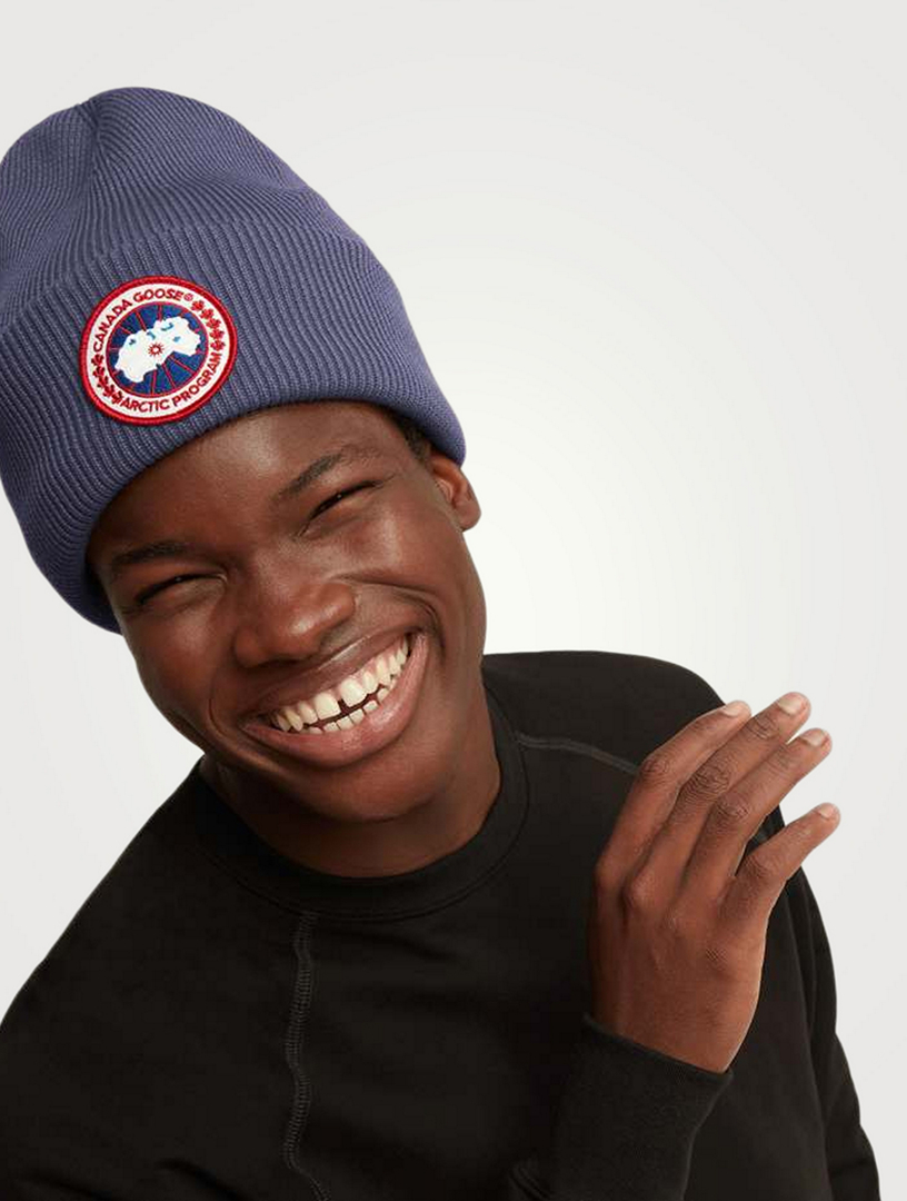 Canada Goose store Arctic Disc Ribbed Toque Navy Blue Beanie Hat