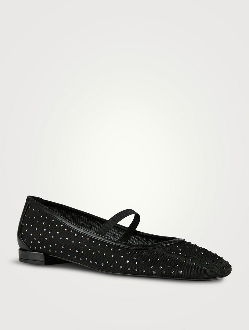 Arabella Embellished Mesh Ballet Flats