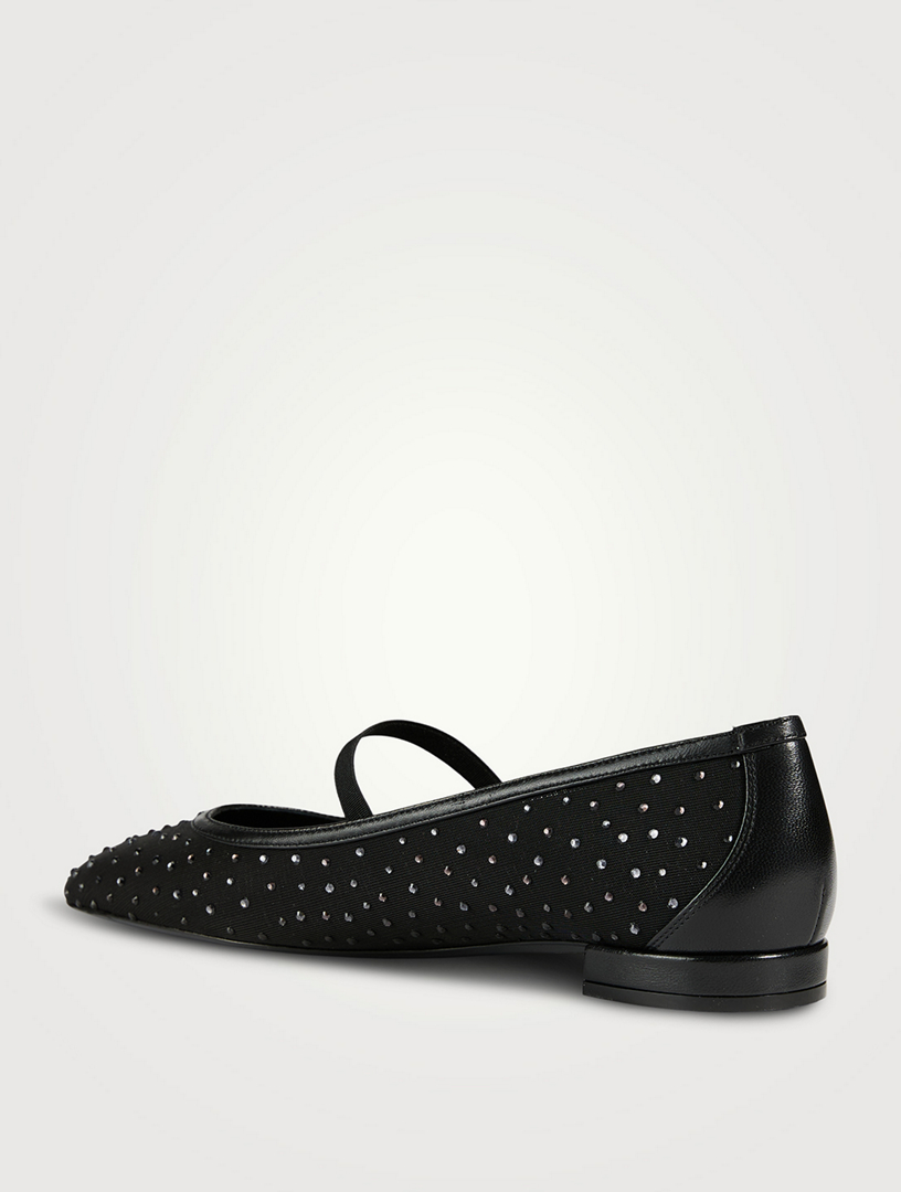 Arabella Embellished Mesh Ballet Flats