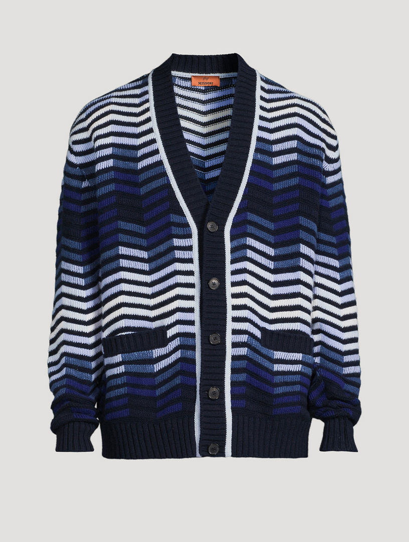 Zig Zag Wool Cardigan