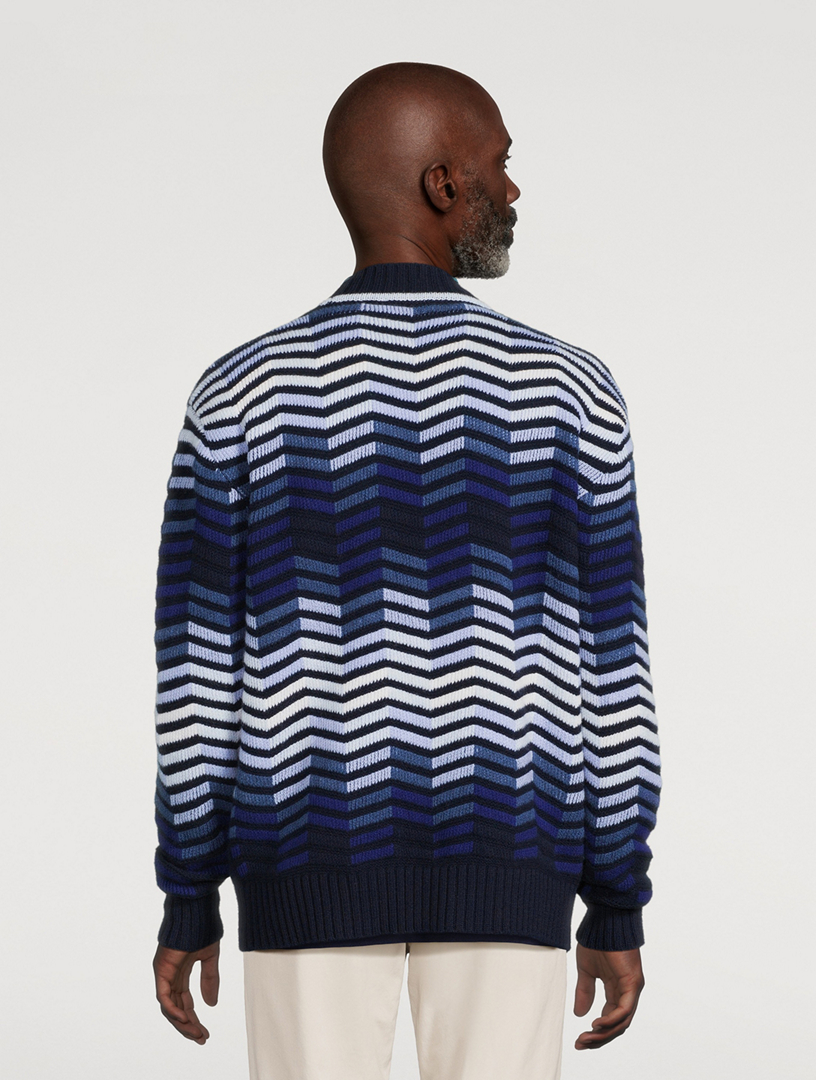 Zig Zag Wool Cardigan