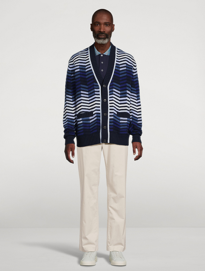 Zig Zag Wool Cardigan