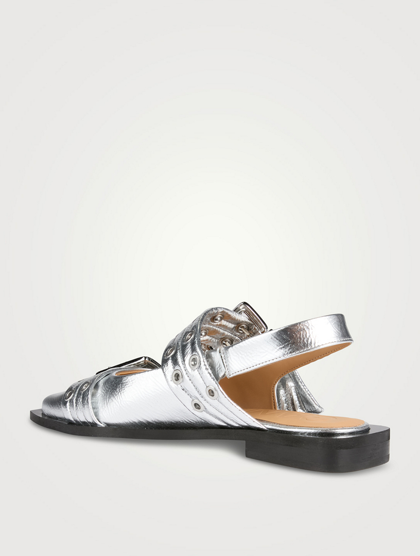 Metallic Slingback Ballet Flats