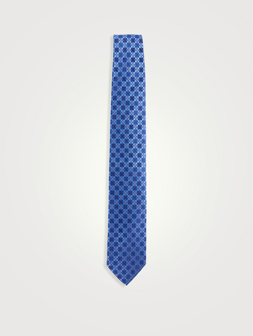 Silk Tie In Floral Print