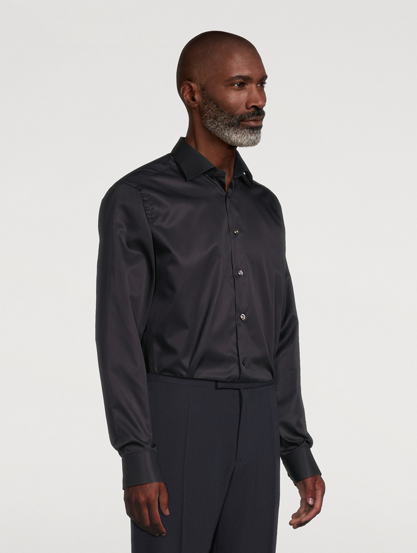 Slim-Fit Elevated Twill Shirt