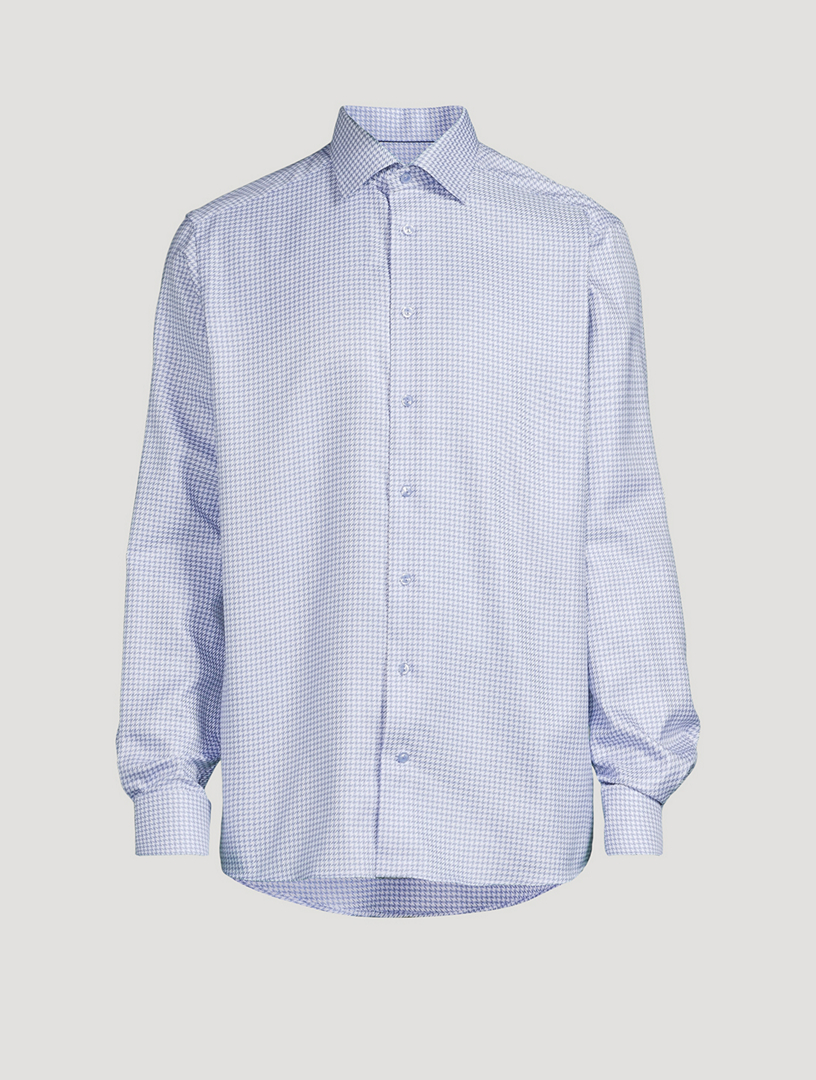 Chemise en sergé King à carreaux à coupe contemporaine