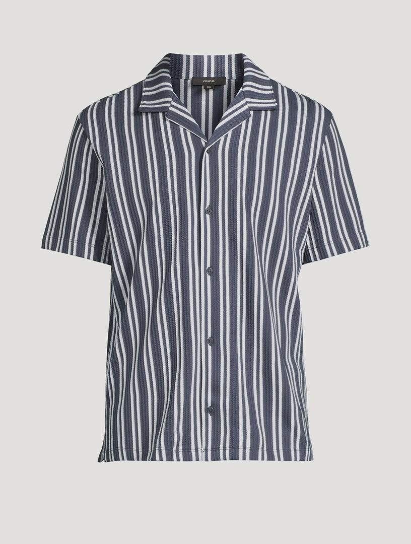 Jacquard Stripe Short-Sleeve Shirt