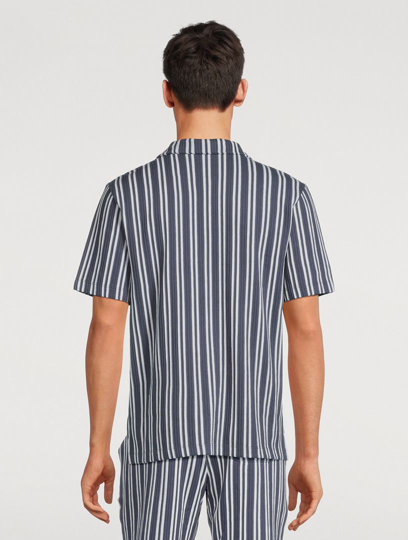 Jacquard Stripe Short-Sleeve Shirt