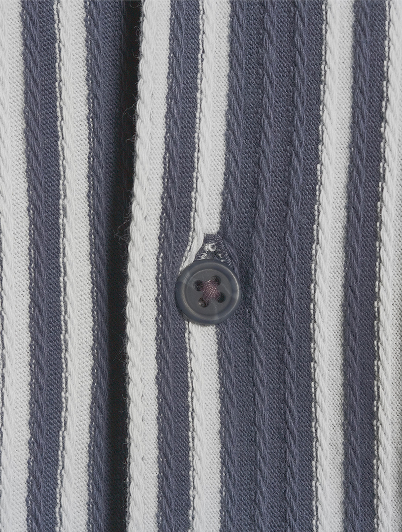 Jacquard Stripe Short-Sleeve Shirt