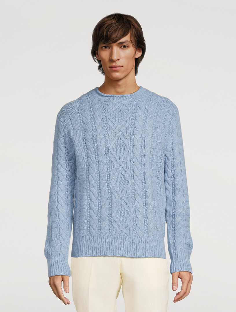 Cotton Cashmere And Linen Fisherman's Sweater