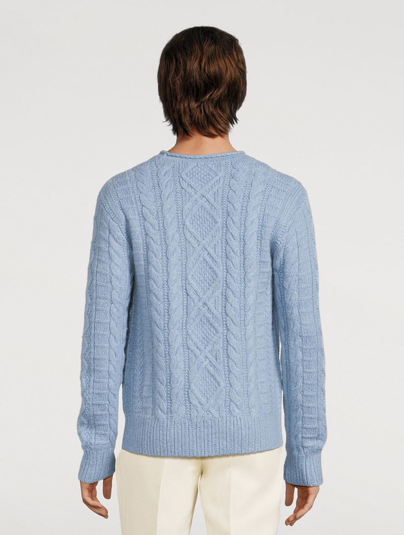 Cotton Cashmere And Linen Fisherman's Sweater