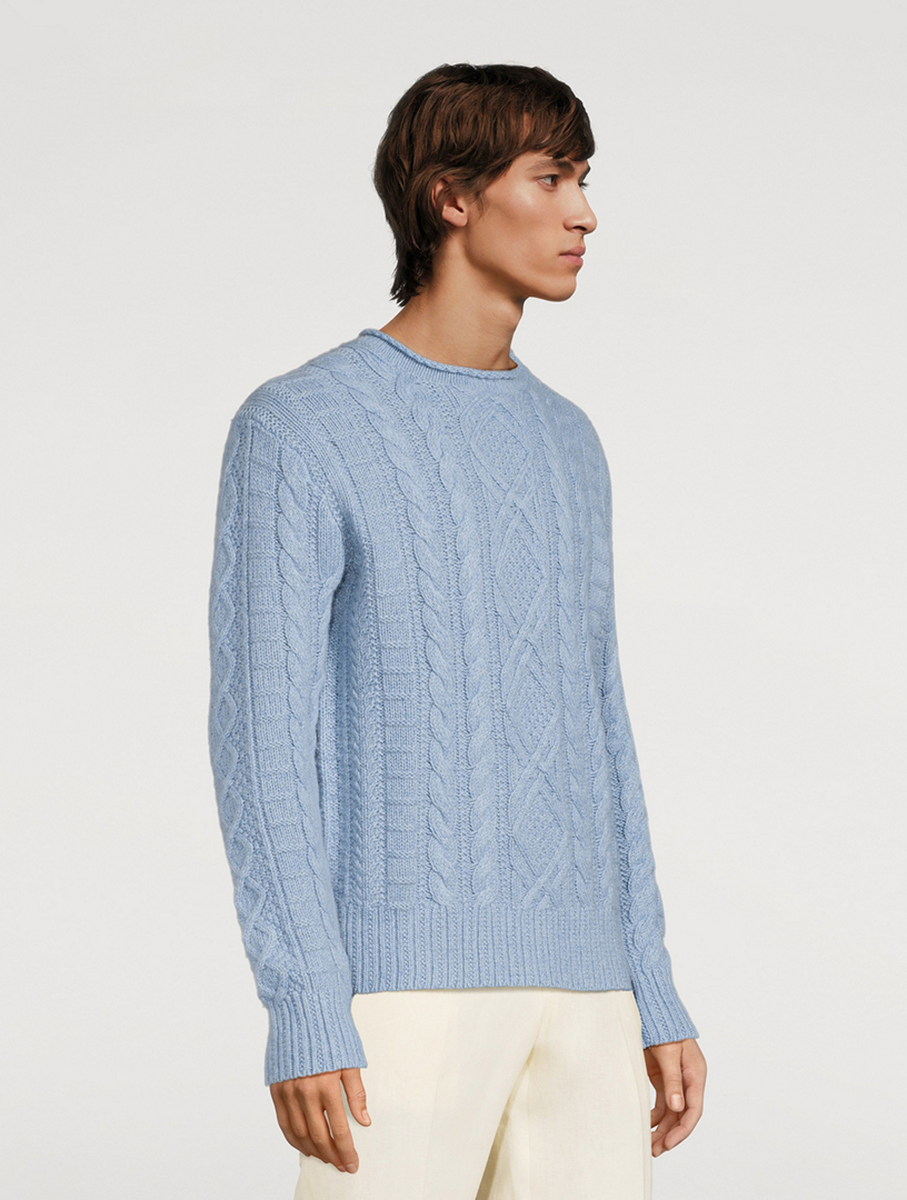 Cotton Cashmere And Linen Fisherman's Sweater