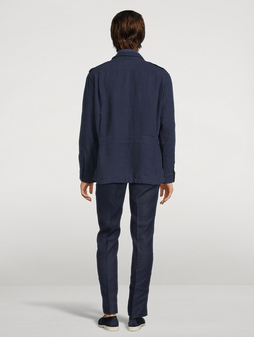 Linen Utility Overshirt