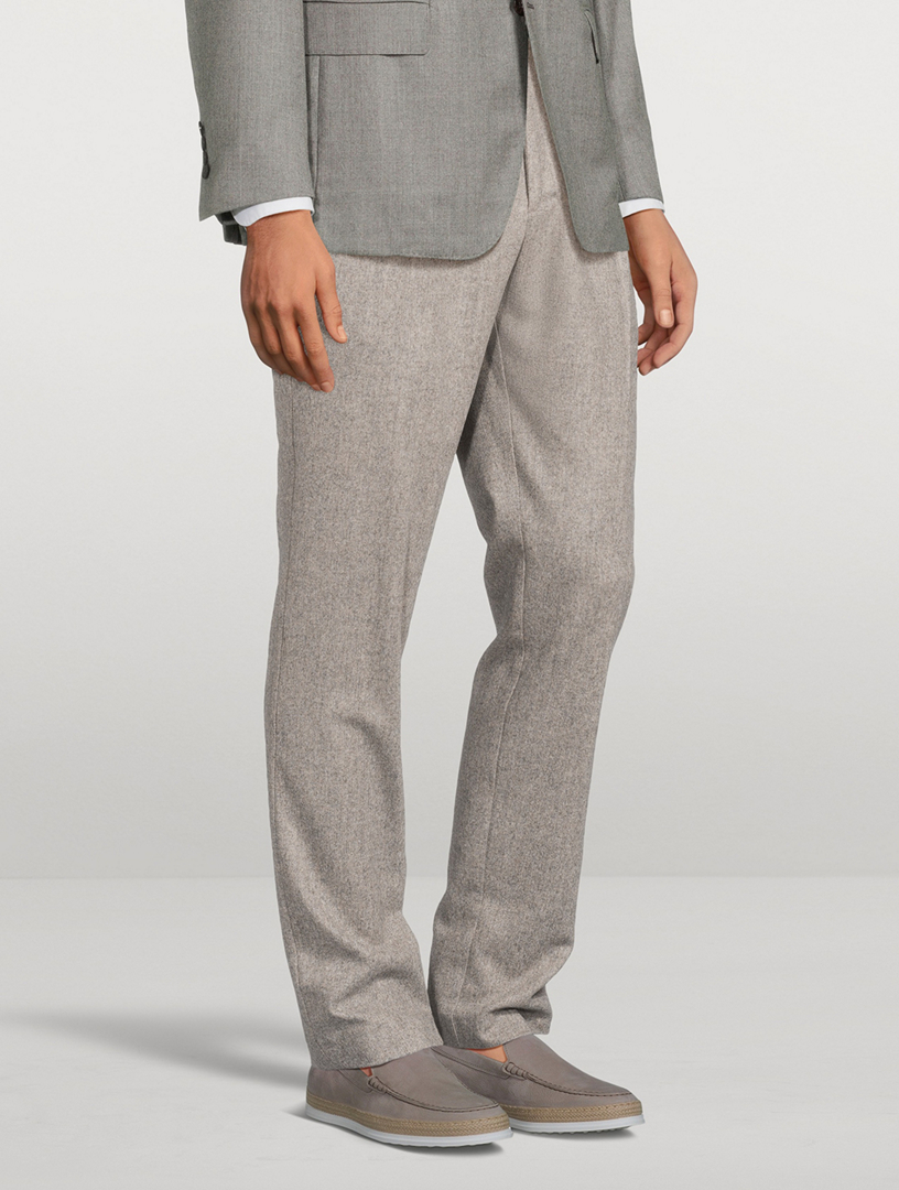 Wool Flannel Tailored Trousers