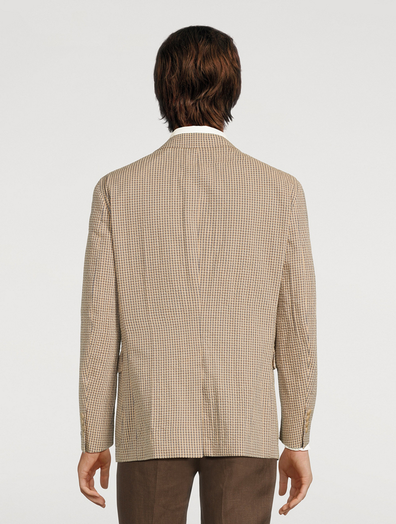 Soft Tailored Seersucker Sport Coat