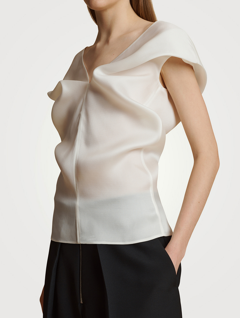 The Ami Silk Organza Blouse