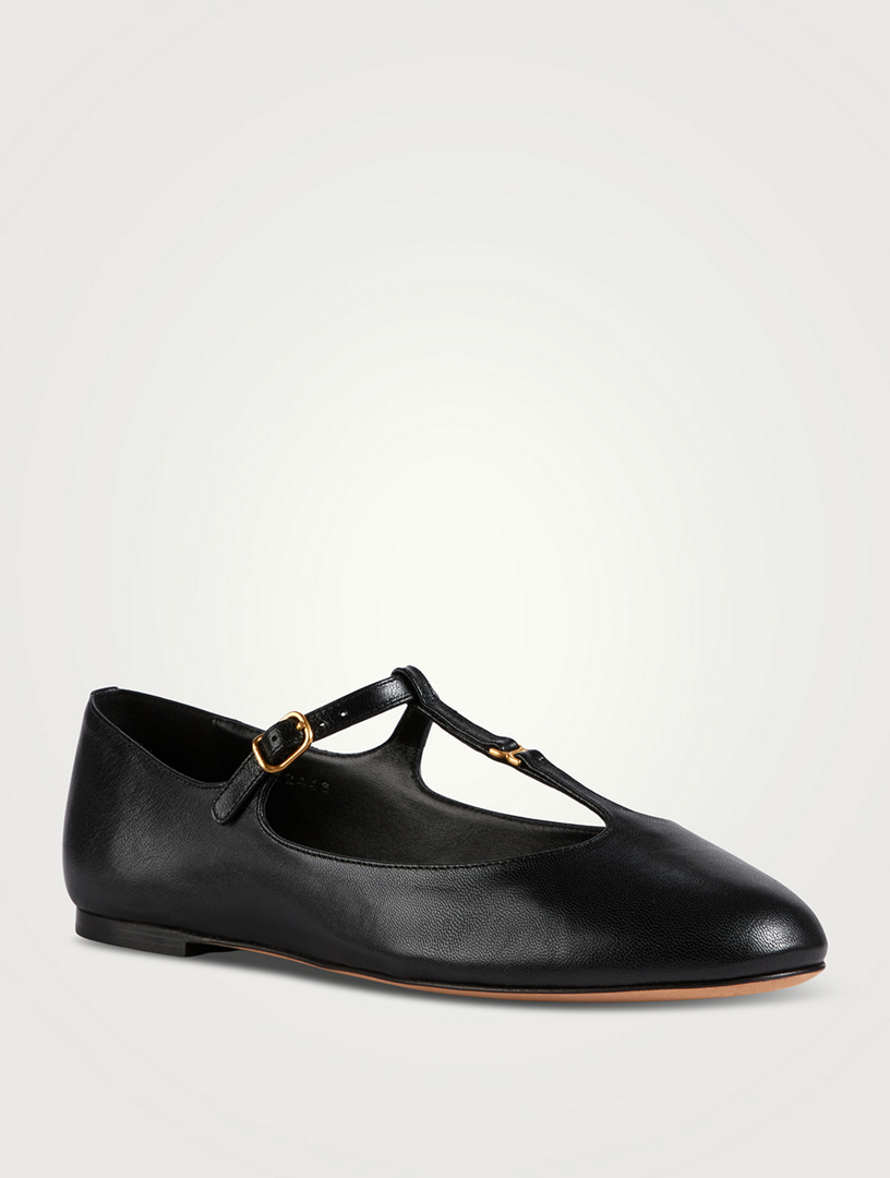 Marcie Leather Mary Jane Ballet Flats