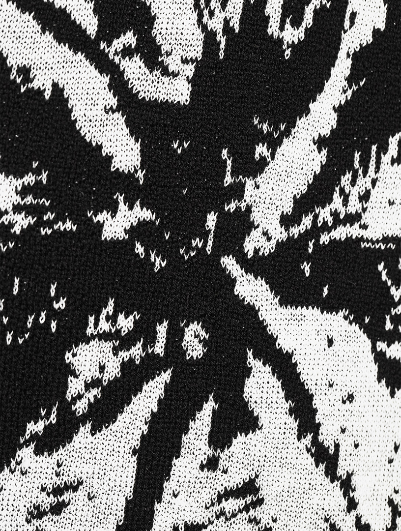 Palm Tree Knit Polo Shirt