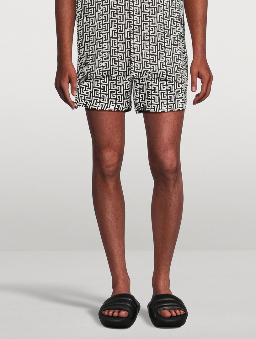 Monogram Print Pyjama Shorts