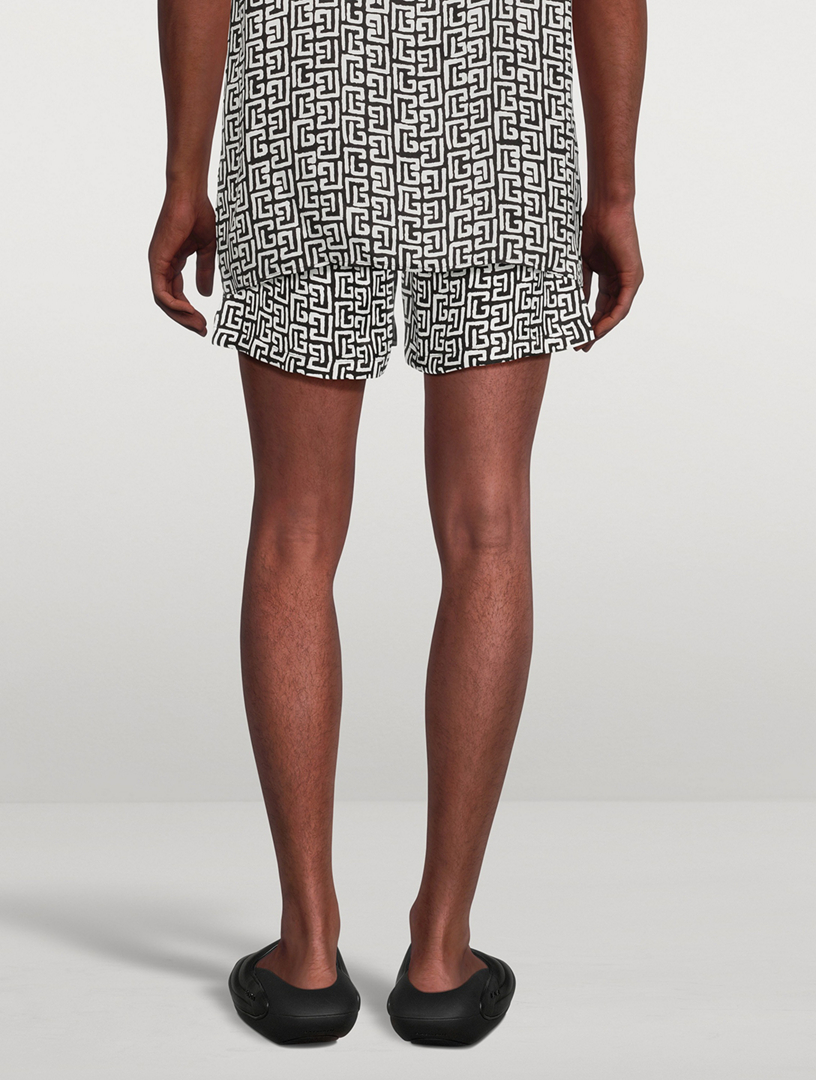 Monogram Print Pyjama Shorts