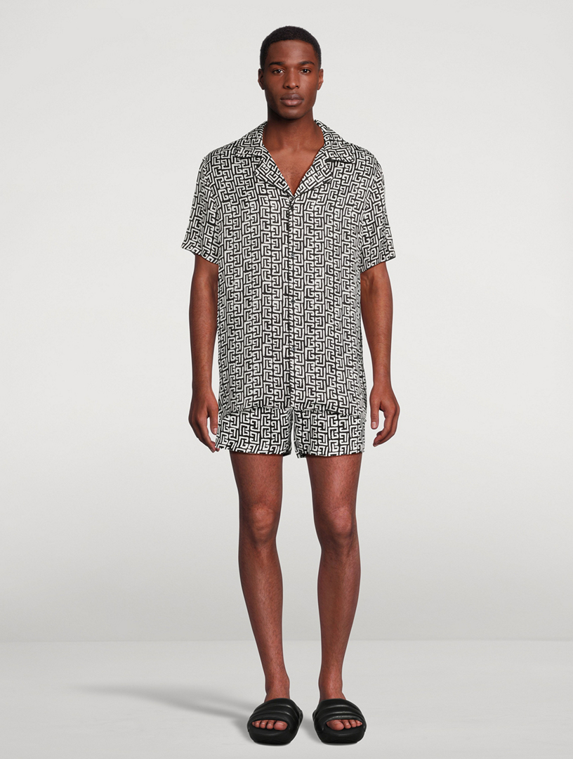 Monogram Print Pyjama Shorts