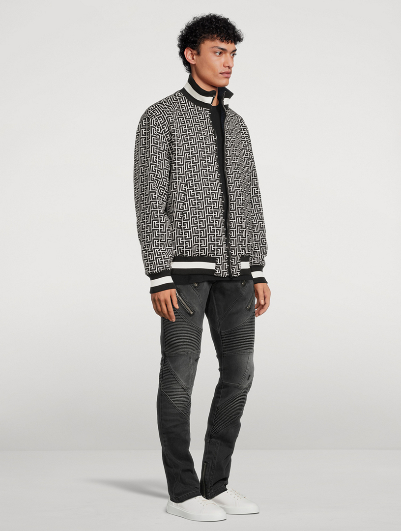 Monogram Jacquard Reversible Bomber Jacket