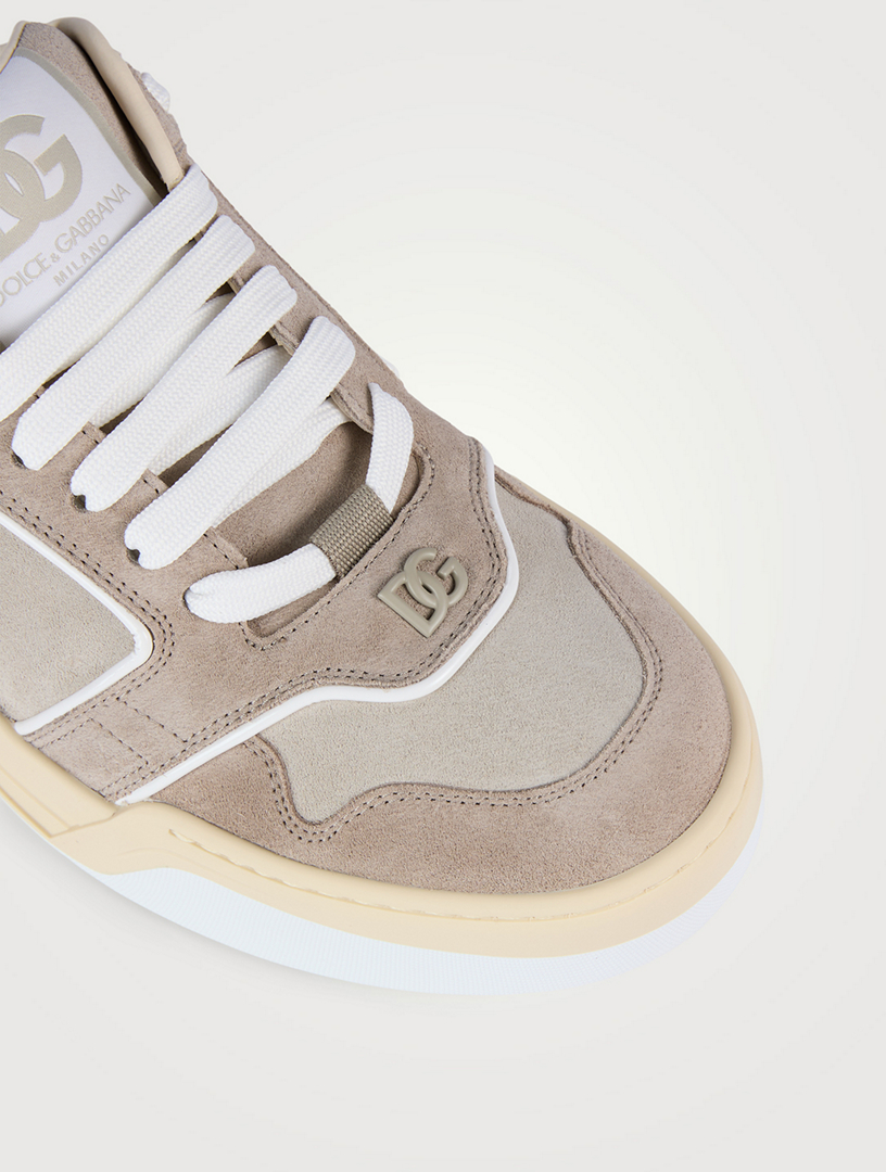 DOLCE GABBANA New Roma Mixed Material Sneakers Holt Renfrew