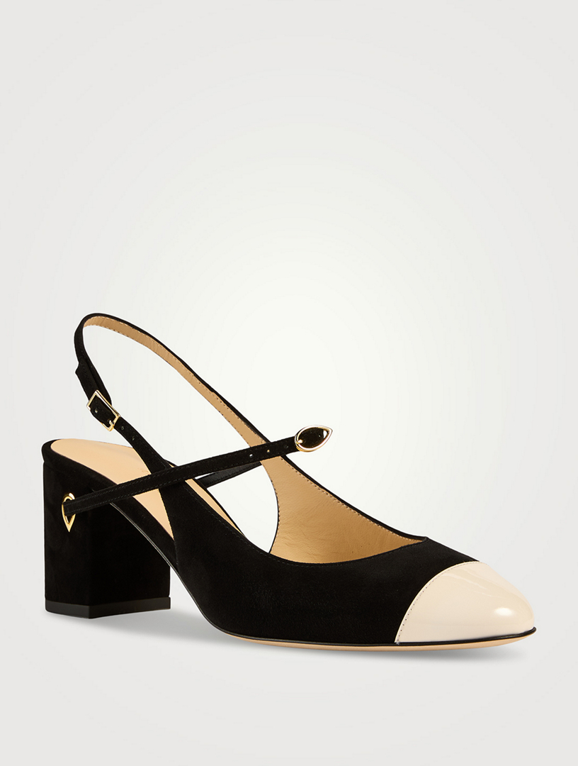 Mattia Suede Slingback Pumps