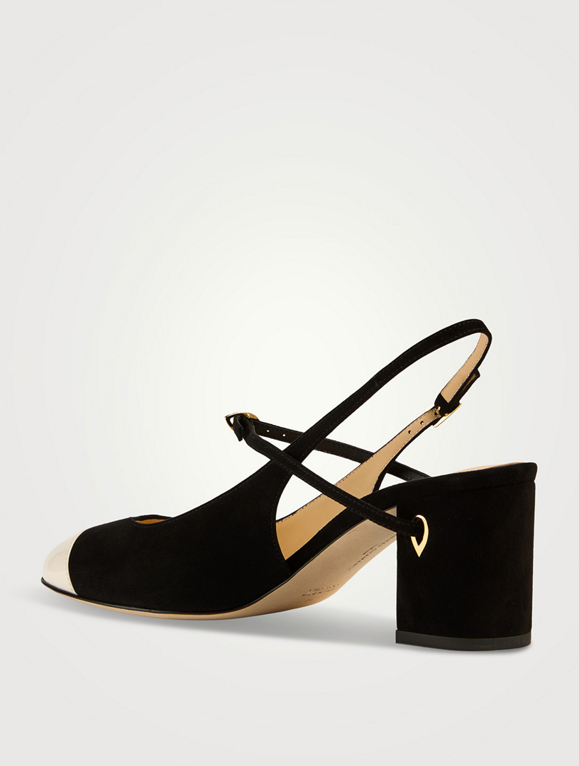 Mattia Suede Slingback Pumps