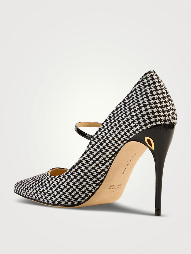 Francesco Mary Jane Pumps Houndstooth Print