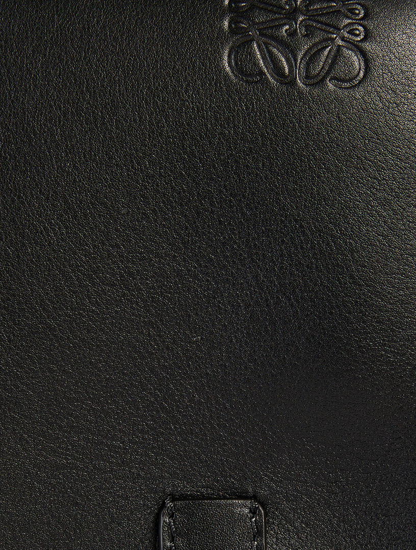 XS Leather And Jacquard Military Messenger Bag