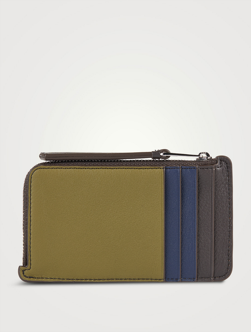 Puzzle Leather Coin And Card Holder
