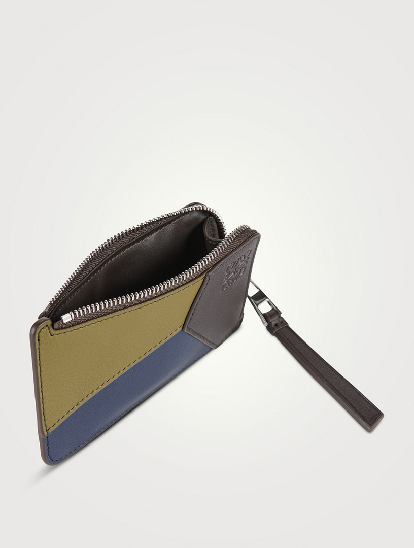 Puzzle Leather Coin And Card Holder