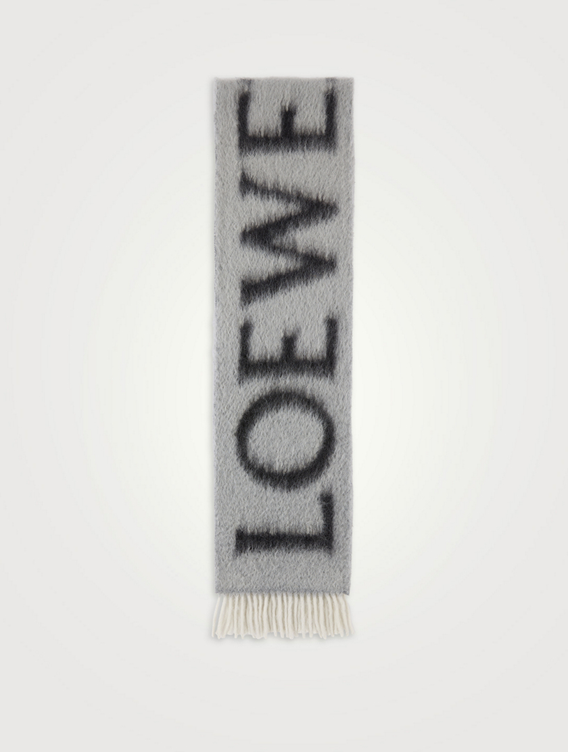 Wool And Mohair Logo Scarf