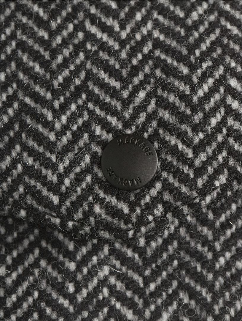 Patty Herringbone Bomber Jacket