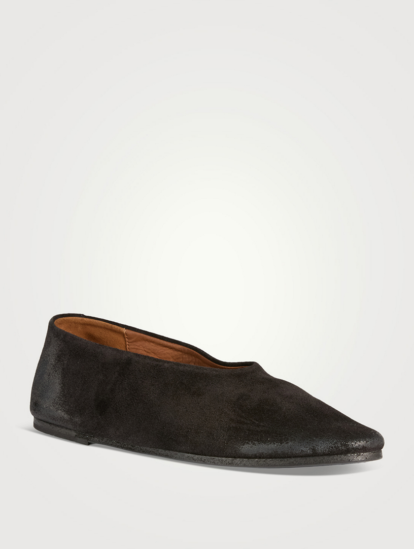 Coltellaccio Suede Ballerina Flats